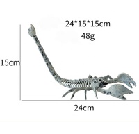 Horreur Halloween Animal Squelette Décoration Simulation Plastique Corbeau Souris Scorpion Crâne Os Costume pour Décorations De Fête