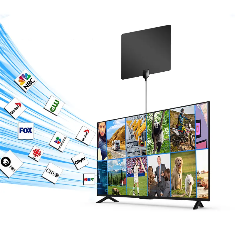 3600 3000 мили Новинка плоский большой диапазон высокий коэффициент усиления HDTV кабель ТВ антенна 4K усиленная комнатная цифровая ТВ HDTV антенна