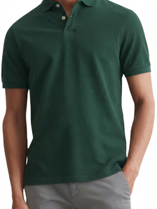 เสื้อโปโลผู้ชายสีชมพู ผ้าฝ้าย 100% ระบายอากาศได้ดี แห้งเร็ว สวมใส่สบาย ทรงปกติ สีพื้น - Product Image 6