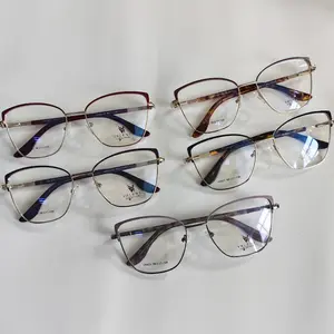 Металлические оптические очки в оправе разных цветов, в ассортименте, очки для оптовых продаж, недорогие популярные очки