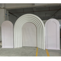 Décorations d'arche en PVC blanc pour fêtes et événements, toile de fond de scène de mariage