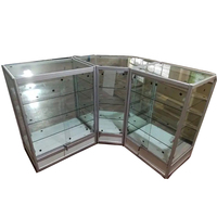 Vitrine d'exposition pour téléphones portables en verre trempé et aluminium avec éclairage LED pour magasins de détail, salles d'exposition et centres commerciaux