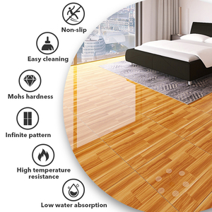Baldosas de Porcelana con Aspecto de <span class=keywords><strong>Madera</strong></span>, Económicas, 60x60, Baldosas de Cerámica con Textura de Parqué Natural, sin Juntas - Product Image 2