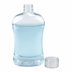 Bouteille <span class=keywords><strong>en</strong></span> PET ronde de luxe miniature créative et économique de 400 ml pour gin, <span class=keywords><strong>whisky</strong></span>, brandy, vodka, alcool avec bouchon <span class=keywords><strong>en</strong></span> liège - Product Image 5