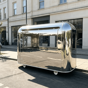 Custom Coffee Cart Stainless Steel Kiosk Outdoor Coffee Cart Stainless Steel Mobile Cafe Truck Bubble Tea Food Truck - Product Image 3
