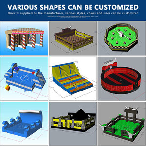 קורס מכשול מסתובב אינטראקטיבי כיבוי אתגר קפיצות משחקי ספורט מתנפחים <span class=keywords><strong>wipeout</strong></span> מכונת משחק קפיצה ברים לילדים - Product Image 3