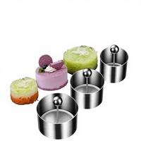 Moule rond en acier inoxydable pour plats froids, presse à galettes de viande, moule à riz glutineux, pâte de taro, brique de fromage, gâteau, boule de riz, gâteau de lune