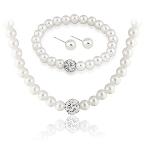 Parures de bijoux de mariée classiques en argent 925 avec opale en forme de boule et perle d'eau douce sertie clos, pour femme - Product Image 5