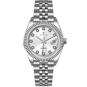 นาฬิกาข้อมือผู้ชายอัตโนมัติ ระบบอนาล็อก ทรงกลม Alexander Ferros 8232S/02 แซฟไฟร์ สแตนเลสสตีล กันน้ำ เครื่องกลไก - Product Image 1