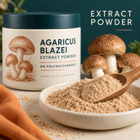 Voedzaam Agaricus Blazei Paddenstoelenextract, gestandaardiseerd 8% polysachariden, natuurlijke grondstof voor gezonde voedingsformulering