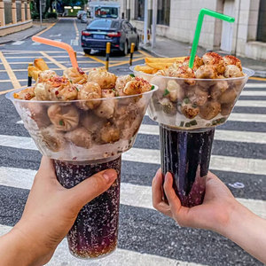 Takeaway 2 trong 1 dùng một lần ly nhựa chiên gà Snack bát lẩu Snack uống cup Snack và uống cup - Product Image 2