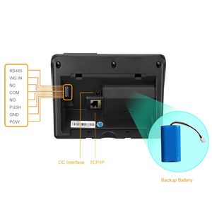 Nhân viên tham dự hệ thống Wifi vân tay nhận dạng khuôn mặt <span class=keywords><strong>RFID</strong></span> Thời gian ghi âm sao lưu Pin Mặt phát hiện tham dự - Product Image 3