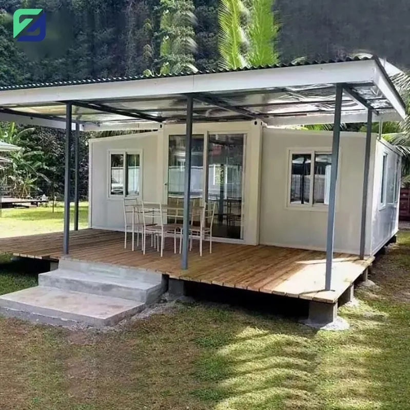 Factory Prefabricated Metal Structure Modular Mobile Tiny Homes Prefab Easy Installation Double Wing Folding Container House