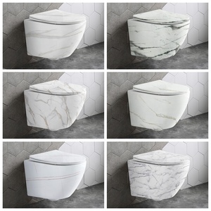 Inodoro de porcelana sin borde para colgar en la pared, de fabricante, para baño - Product Image 5