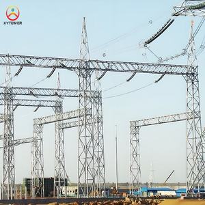 220KV potenza elettrica ad alta tensione struttura in acciaio zincato sottostazione elettrica strutture pali in acciaio struttura - Product Image 1
