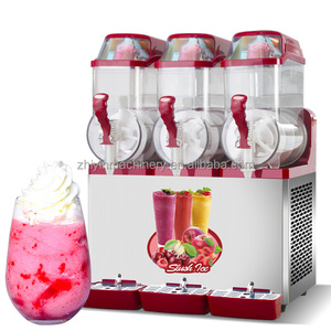 Máquina de granizado de hielo comercial Tres <span class=keywords><strong>tanques</strong></span> 36L Bebida fría Máquina de bebida de fruta de granizado de hielo triturado - Product Image 1