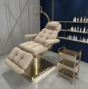 Lit de spa incurvé en forme de S de luxe, table de massage multifonctionnelle haut de gamme pour extensions de cils et salon de beauté - Product Image 1