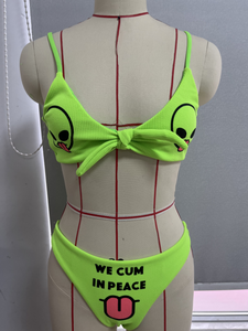 Top de <span class=keywords><strong>Bikini</strong></span> con Estampado de Calavera Divertido, Traje de Baño de Dos Piezas para Mujer, Estilo Gótico, para Piscina o Playa - Product Image 2