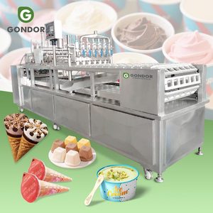 Máquina Selladora de Vasos Rectangulares para Helados de 1000 ml, Máquina Automática de Llenado y Sellado de Líquidos y Gelatina para Vasos Tipo K - Product Image 1