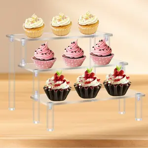 Acrylic Display Rack Transparent Multi-layer Ladder Storage Rack