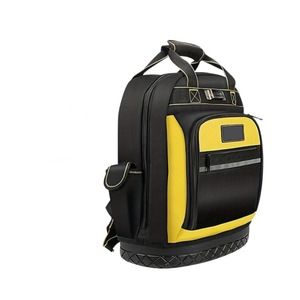 Tool Backpack 15-19 Pockets 200 Lb Capacity Multi Function Waterproof Yellow Tool Bag For Electrician Repair Work - Product Image 5