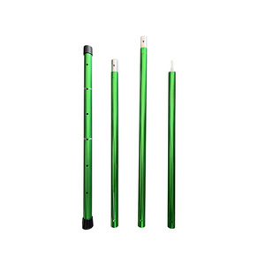 Poteau de tente télescopique en alliage d'aluminium 6061 vert de 2,5 mètres pour auvent de camping et utilisation avec bâche - Product Image 2