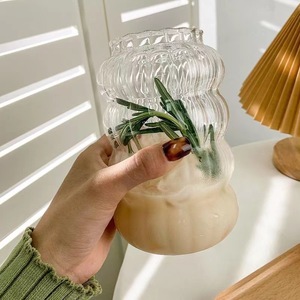 Caterpillar Cup Instagram Vertical Chubby Tasse à thé aux fruits en verre avec paille Grande capacité Tasse à boisson froide Tasse à café - Product Image 6