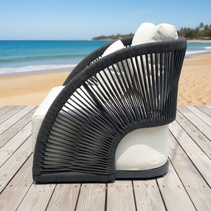 Ensemble de meubles de jardin en aluminium tressé imperméable en gros, ensemble de canapé de patio, 4 pièces avec coussin, ensemble de salon - Product Image 1