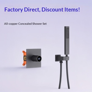 Pre-embedded Concealed Light Luxury Electroplated Copper Wall Mount Shower <b>Set</b> Rain <b>Spray</b> Hotel Guesthouse FL-20211 - Product Image 4