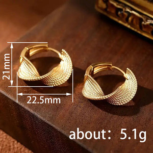 Orecchini a polsino a forma di C con nodo intrecciato per donna, accessori per l'orecchio semplici da indossare tutti i giorni - Product Image 4