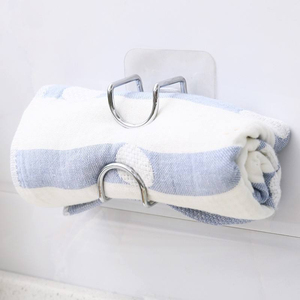 7cm Plastic Transparent Gold Wall Adhesive <b>Hook</b> Washbasin Rack Kitchen Wall Mounted Washbasin <b>Hook</b> <b>Bathroom</b> - Product Image 2