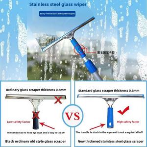 Outil de nettoyage ménager multifonctionnel de nettoyage de vitres de voiture de grande hauteur avec grattoir à verre à poignée en plastique - Product Image 3