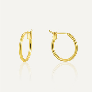Pendientes de Aro Grandes de Cobre con Diseño Minimalista, de Moda, de Aleación, Ideales para Regalo - Product Image 1