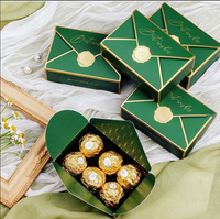 Boîtes en carton écologiques pour mariage en gros, carrées, rouge, rose, bleu, biscuits, papier à en-tête personnalisé, faveur de mariage, éponge