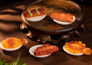 Resina miniatura supermercado casa <span class=keywords><strong>de</strong></span> muñecas barbacoa bistec frito rayado chuleta <span class=keywords><strong>de</strong></span> cerdo calamar Kebab baquetas niños Cocina Comida juguete - Product Image 4