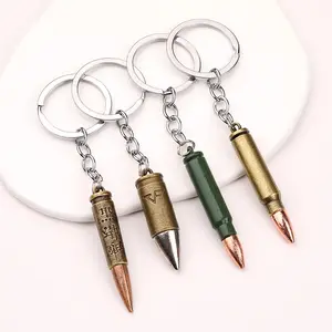 New game Novelty Items Guns bullet Revolver Keychain pendant Trinket Sniper Key Chain Jewelry Souvenirs Gift Men