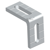 ARTSIGN AL6005 T5 Pengait Atap Genteng Surya yang Dapat Disesuaikan Tipe Ganda A&B Aluminium PV Mount Fitting untuk Atap Genteng Berlapis