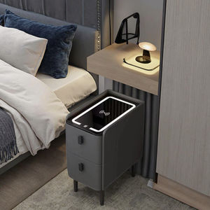 ไม้ชาร์จได้แก้วอัจฉริยะสีเทาอัจฉริยะ<span class=keywords><strong>2</strong></span>เฟอร์นิเจอร์ตู้ข้างเตียงยาวพร้อมที่ชาร์จไร้สาย - Product Image 2