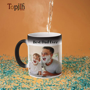 Topjlh Tasse magique en céramique de 11 oz, blancs vierges pour sublimation, vente en gros, entreprises de cadeaux, événements promotionnels, logo personnalisé, vaisselle - Product Image 1