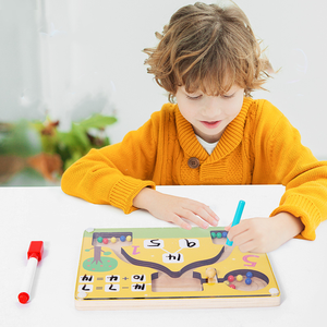 กระดานเขาวงกตตัว<span class=keywords><strong>เลข</strong></span>สีแบบมอนเตสซอรี่ทำจากไม้ใหม่สำหรับเด็กของเล่นเพื่อการศึกษาปฐมวัย - Product Image 3