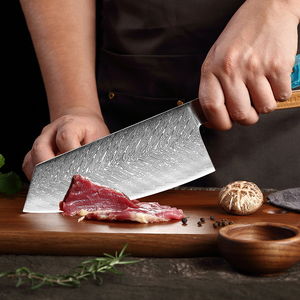 Juego de 7 cuchillos de cocina de Damasco con cuchillo de <span class=keywords><strong>chef</strong></span>, Santoku, para pan y deshuesar, cuchillos profesionales ultra afilados con mango de resina - Product Image 3
