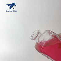 Bouteilles en verre rectangulaires miniatures de 750 ml pour vodka, whisky, tequila, rhum, gin, 500 ml