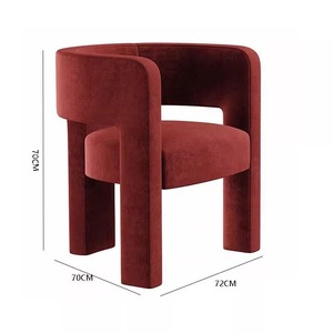 Silla de terciopelo colorida con detalles en terrazo, mesa octogonal irregular estilo Pop Art arcoíris para cafetería, restaurante y panadería - Product Image 3
