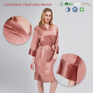 Wholesale 100% Mulberry Silk Dress Long Silk Robes for <strong>Women</strong> Plus Size Satin Robe for <strong>Women</strong> Sexy Sleepwear <strong>Kimono</strong> - Product Image 5