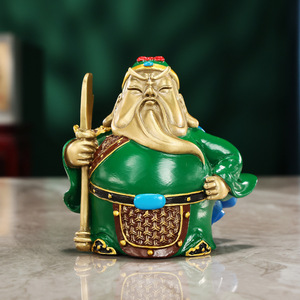 Figura de Guan Gong de Copper World, miniatura de bronce hecha a mano, decoración de oficina, regalo de Año Nuevo Chino - Product Image 1