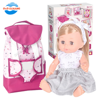 14 pouces bébé poupée soins accessoires sac à dos pipi et boire corps entier silicone bébé poupées