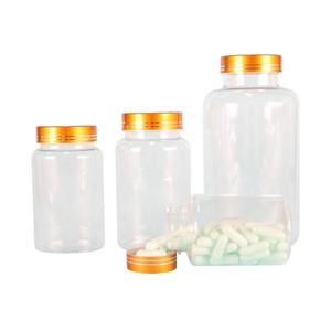 Bouteilles en plastique PET transparentes de 120ml Conteneurs de pilules Bouteille de capsule Bouchon à vis de qualité alimentaire - Product Image 1