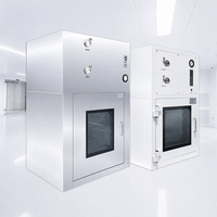 Boîte de transfert à flux d'air laminaire en acier inoxydable pour salle blanche avec lumière UV et filtration HEPA