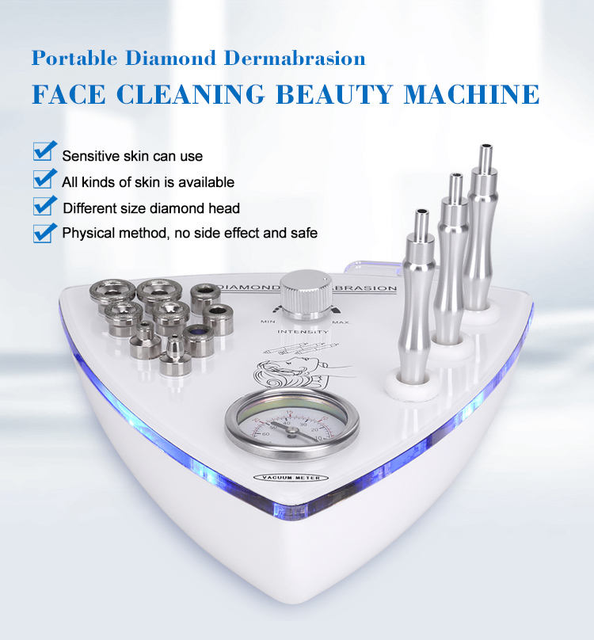 Diamond Dermabrasion Machine Adjustable Vacuum Pressure Skin Peeling Device Remove Dead Skin Acne Scar Pore Facial Care Machine