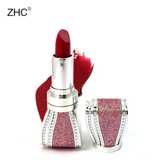 CC2694 High-grade Diamond lipstick gift fashion high pigment matte lipstick private label rhinestone lipstick